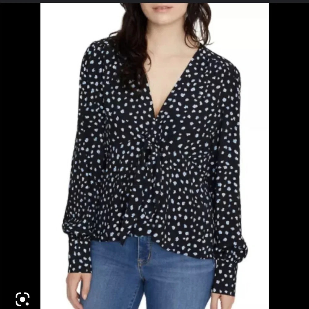 SANCTUARY SPECKLE LONG SLEEVE BLOUSE